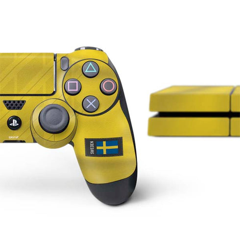 Sweden Soccer Flag PS4 Console and Controller Bundle Skin